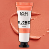 MUA Makeup Academy Blushed Liquid Cream Blusher, Highly Pigmented for Cheeks & Lips, Misty Rose, 10ml - Vegan & Cruelty Free
