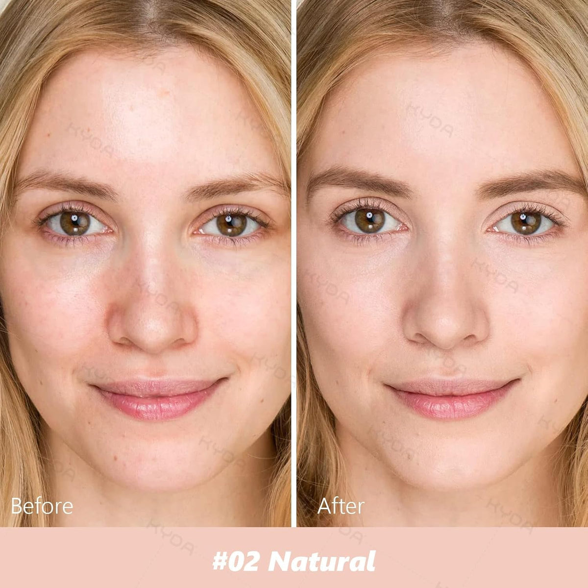Ownest KYDA Mushroom Head Air Cushion BB Cream, Concealer Lasting Nude Makeup Moisturizing Brightening Pigment CC Liquid Foundation, Even Skin Tone Makeup Base BB Cream -(Natural)