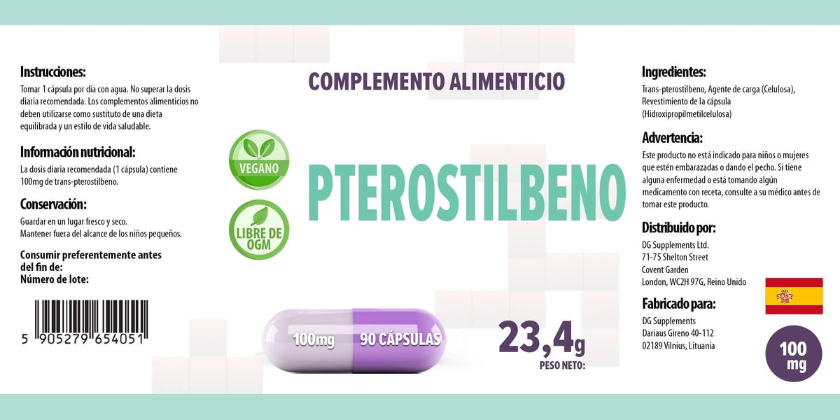 Hepatica Pterostilbene | 100mg | High-Strength Single Ingredient | 90 Vegan Capsules | 3-Month Supply | GMP & 3rd Party Lab Tested