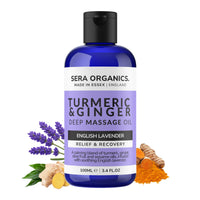 Sera Organics Turmeric Massage Oil for Arthritis, Joint & Muscle | Lavender 100ml