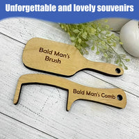 XUKZIMA 2 Pcs Bald Man Comb Joke Funny Hairless Combing Brush Gag Gifts for Men Humorous Toothless Combs Blad Mans Brush for Trick Friends Gift