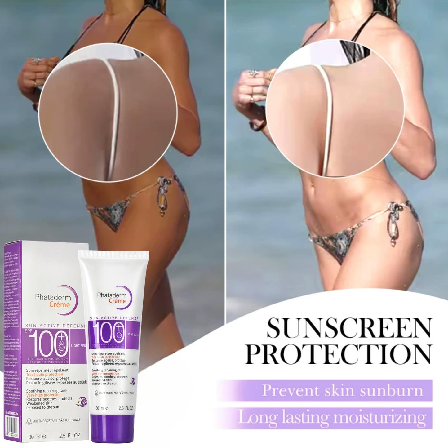 SALROAL Sunscreen Spf 100,100 Spf Sunscreen, Sun Screen Protector For Face And Body, With Road Spectrum Uva/Uvb, Non-Greasy,No White Cast Waterproof, Dry Oily Skincare-2pack