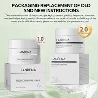 LANBENA Blackhead Mask (30g), 60 Pieces Nose Pore Strips, Note: Cream Goes Dry out/Gunk below 25 Degrees, Place Bottle in Boiling Water to Soften