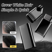 Safe & Convenient Hair Dye Comb - 2 in 1 Instant Black Hair Colour Stick with Comb - 2PCS Waterproof & Sweat-Proof Hair Dye Comb - Portable Hair Concealer, Grey Hair Cover Up for Women & Men