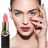 LYNTYAOU Light Pink Matte Lip Stick, Bright Pink Lipstick for Women, Long Lasting, Hot Color Smooth Full-Coverage Moisturizing Lipsticks, Waterproof Non-Sticky Tinted Lip Balm for Girls & Lady
