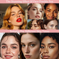 Mornery Freckle Pen - Freckle Makeup Pen Waterproof Long-Lasting Soft Spot Pen For Natural Like-real/Sun-kissed Makeup(Dark Brown 04)
