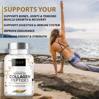 K GEN rejuvenation nutrition Pure Collagen Supplements Capsules Grass Fed Advanced Multi Collagen Peptides | Collagen Powder Pills for Hair, Skin, Nails, & Joints for Women & Men by K GEN