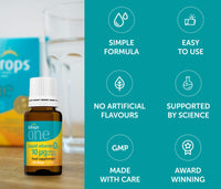 Ddrops One 10 µg 60 Drops - Daily Vitamin D3 Supplement for Kids & Adults. Support Bone Health & Immune System - No Large Capsules, No Preservatives, Non-GMO, Allergen-Friendly