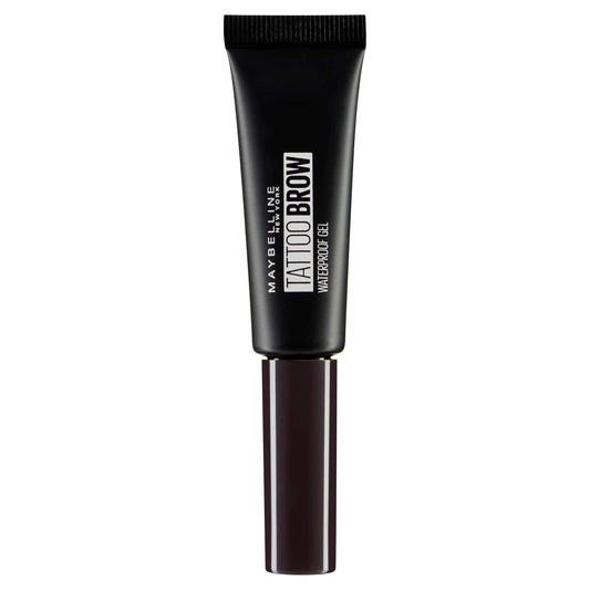 Maybelline New York Eyebrow Gel, Tattoo Brow Waterproof Eyebrow Gel, No. 08 Black, 5 ml