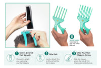 Cut Your Own and Other's Hair at Home the Easy Way | DIY Haircut Tool for Everyone | Use with Your Hair Clippers for Clean, Even Trims Every Time with Grip and Trim.