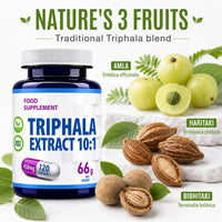 Hepatica Triphala Extract 4,500mg Equivalent | 450mg 10:1 Extract | Amalaki, Haritaki & Bibhitaki | 120 Vegan Capsules | 3rd Party Lab Tested