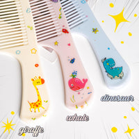 MEGAVOW 4 Pcs Girls Hair Brush Set, Fine Tooth Detangle Comb and Brush, Hairdressing Rat Tail Brush for Girls Kids Baby Wet Dry Hair Styling Women Cute