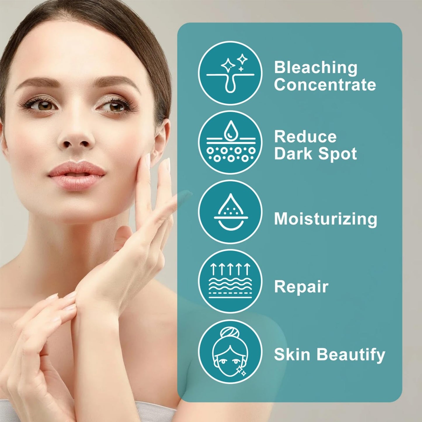 Spot-lightening Gel,Skin Tightening Cream,Skin Brightening Face Serum for Discolouration and Hyperpigme/ntation,Vitamine C&Hyaluronic Acid Face Serum,Face Brightening Serum,for All Skin Types,30ml