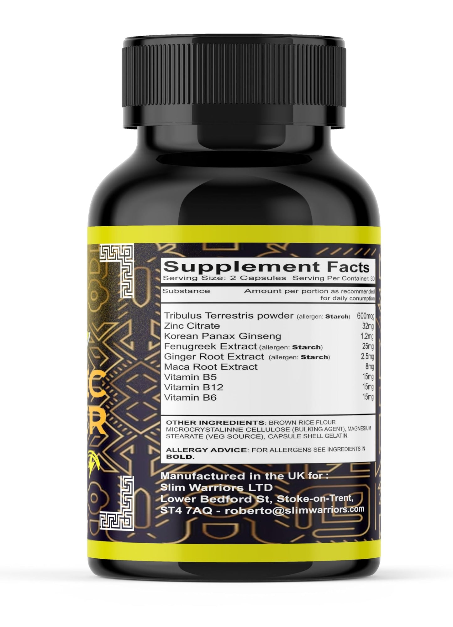 Nordic Power Capsules, NordicPower for Men, Energy & Vitality Support 60 Capsules/Slim Warriors