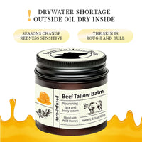 NatrLuxe Beef Tallow Honey Balm, Beef Tallow for Skin, Deeply Nourishing Grass Fed Tallow Balm, Beef Tallow Cream for Face & Body, Nourishing Beef Moisturiser for Dry Skin