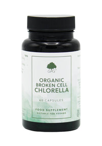 Organic Broken Cell Chlorella | 1200mg Organic Chlorella per 3 Capsule Dose | 60 Vegan Capsules | G&G Vitamins