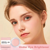 QUIWEN Under Eye Brightener,Under Eye Concealer Full Coverage Eye Highlighter Foundation for Dark Circles,Spot,Long Lasting Under Eye Brightener Concealer,Colour Correcting Primer,Pink Cream Foundation