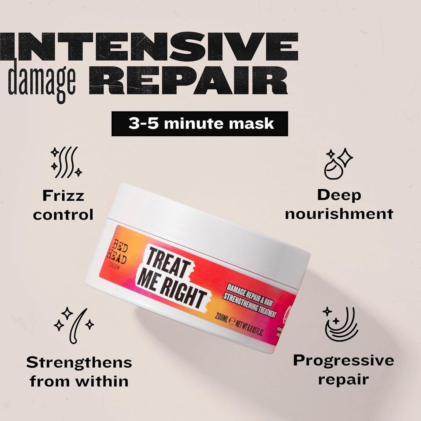 Bed Head by TIGI Treat Me Right Hair Mask, 200ml