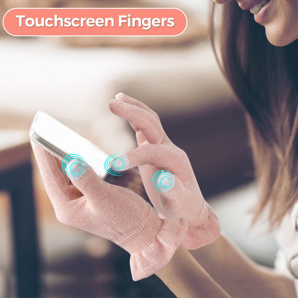 AovYoo 2 Pairs 100% Cotton Gloves for Eczema Dry Hands, Moisturising Gloves Touchscreen, Eczema Gloves for Women Men, SPA, Hand Care (M)