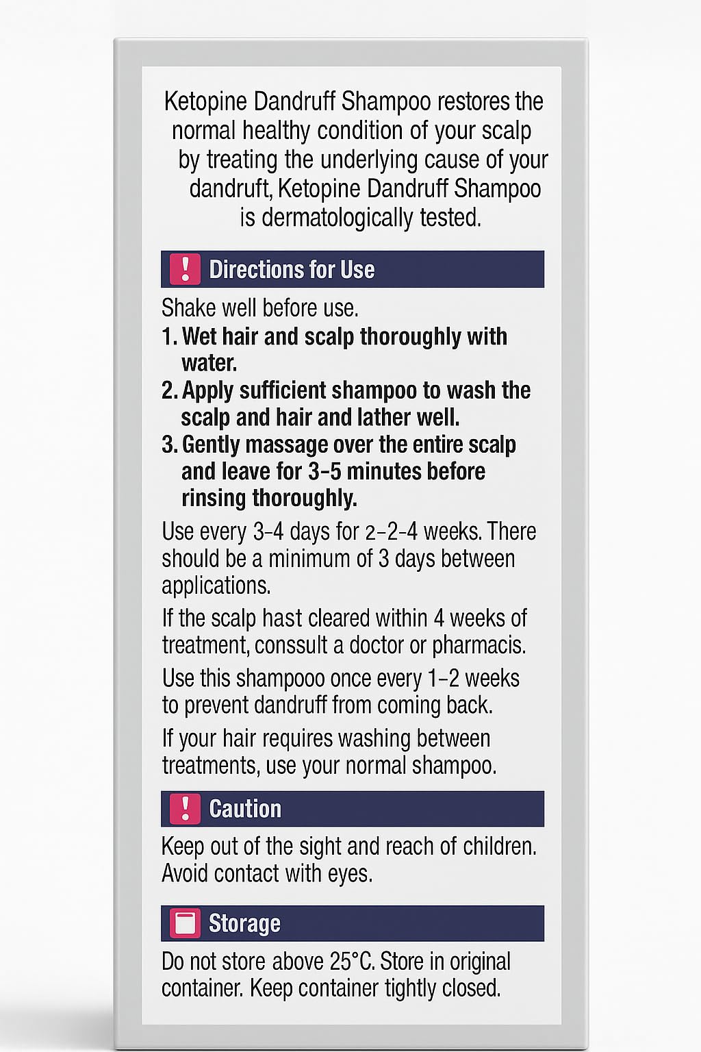 Asrev Healthcare Ketopine 2% Ketoconazole Anti-Dandruff Shampoo 6 x 60ml (6 PACK)