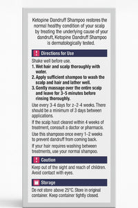 Asrev Healthcare Ketopine 2% Ketoconazole Anti-Dandruff Shampoo 6 x 60ml (6 PACK)