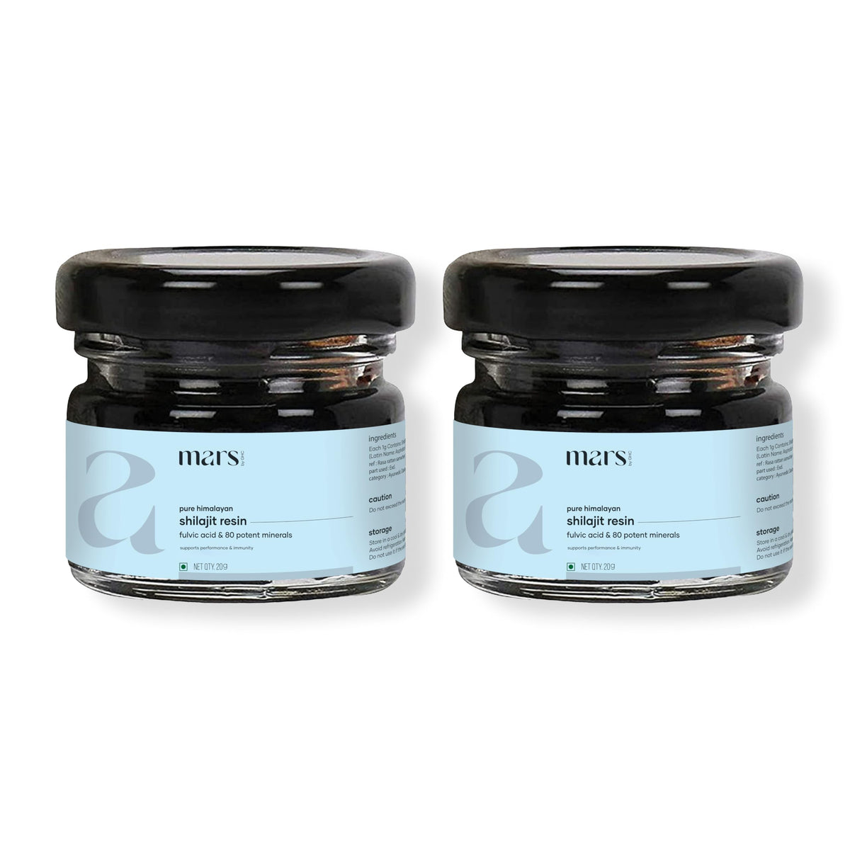 mars by GHC Mars Himalayan Organic Shilajit Resin | Natural Resin Sourced from The Himalayas | Supports Vitality, Energy & Overall Wellness (Pack of 2)