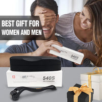 Koi Beauty KOI BEAUTY Derma Roller 1mm for Hair Growth, Microneedling Roller for Face Body Scalp, Beard Roller for Beard Growth, Micro Needling Roller 540 Titanium Needle for Men Women Home Use
