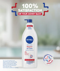 NIVEA Body Repair & Care (400 ml), 72H Moisture Body Lotion with Strengthening Formula, Skin Barrier Strengthening Moisturising Cream, Body Lotion for Dry Skin, With Niacinamide and Glycerin