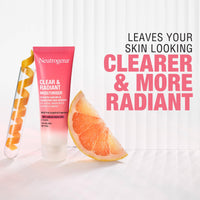Neutrogena Clear & Radiant Moisturiser (1x 50ml), Daily Facial Cream for Dry Skin Prone to Blemishes, Uplifting Oil-Free Moisturiser with Pink Grapefruit Fragrance, for a Clearer, Radiant Skin