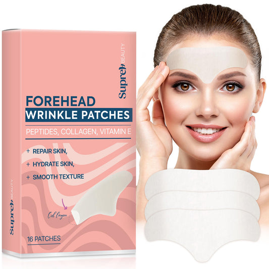 SupreH Forehead Wrinkle Patches Smoothing Overnight: Anti Wrinkle Patches for Face and Forehead Fine Lines & Frown Lines - with Peptide Collagen Hyaluronic Acid 10