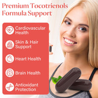 SanteAus Liposomal Tocotrienols Supplement 1000mg, Vitamin E, High Bioavailability, 95% Delta & 5% Gamma Tocotrienol Capsules, for Immune, Bone, Skin, and Antioxidant Support, No Fillers, No Soy, 2 Pack