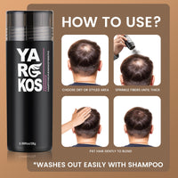 MIFANYO Instant Hair Thickening Fibers, Blonde, Hair Building Fibers for Conceals Hair Loss, Instantly Hairline Filler Powder for Thinning Hair, Women Root Touch Up, Men Bald Spot Cover Up