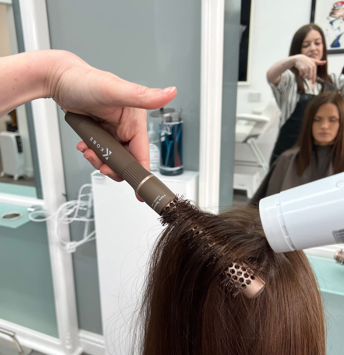 Kobe Professional Heat-Retaining Ceramic & Ionic Round Hair Brush for Blow Drying - With Nanotechnology - 42mm Barrel Brush - Blow Dry Hair Brush,Curling Brush