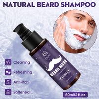 KHOLEZ Beard Grooming Kit, Beard Growth Kit w/2 Beard Oil/Beard Wash/Beard Balm/Beard Comb/Beard Brush/Scissors/Beard Shaper,Storage Bag,Beard Care & Trimming Kit Beard Kit Father's Day Gifts for Men Him