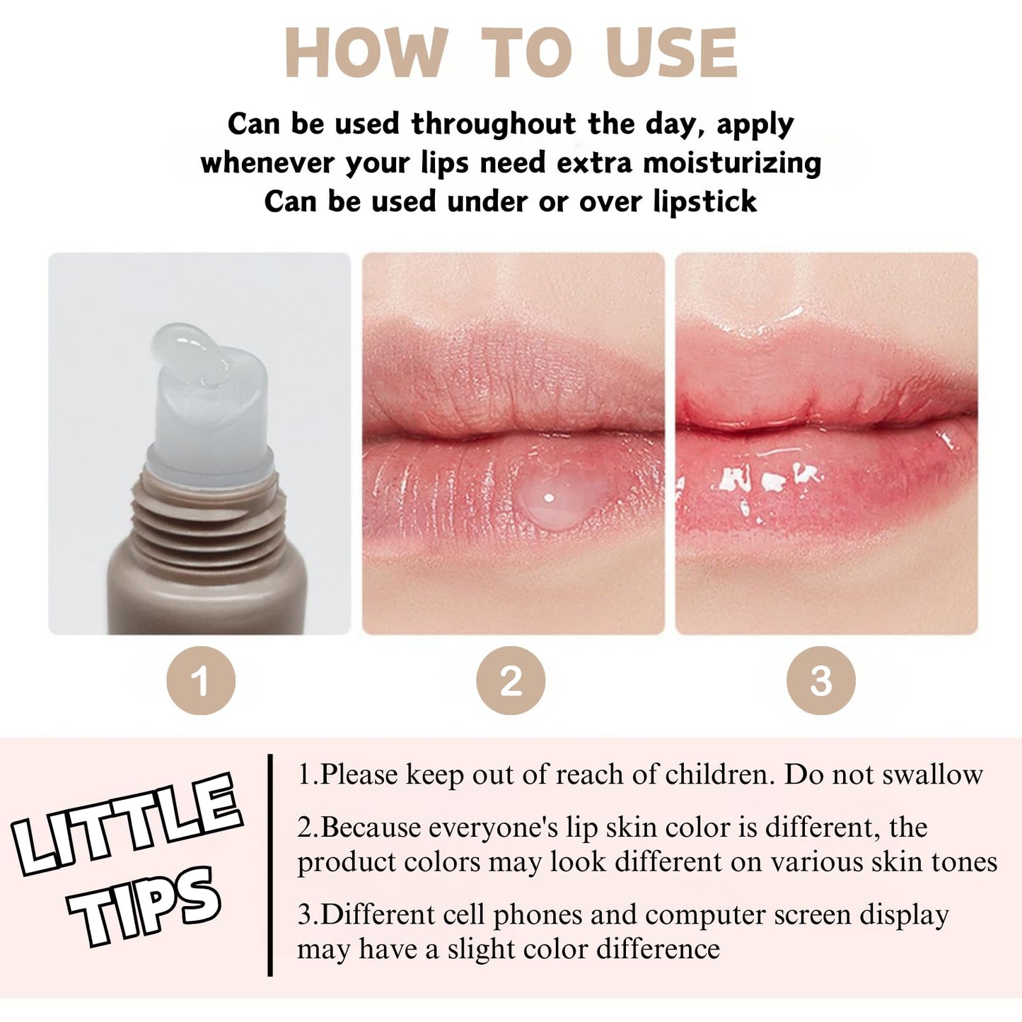 Summer Special Lip Balm Butter, Lip Balm for Moisturizing & Nourishing, Long Lasting Hydrating Lip Gloss, Non Greasy Lip Oil, Smoothes Dry Lips, Easy to carry, Color Vanilla, 15g