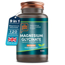 Magnesium Glycinate 300mg Capsules – 9-in-1 Magnesium Supplement with Zinc, Calcium, Copper, Boron Glycinate D3, K2 | Bone & Muscle Support Magnesium Glycinate Capsule - 120 Capsules - The Good Guru