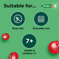 Berocca Multi-Action Gummy Vitamins, Cherry Flavour, 10 Essential Vitamins, Including B1 & B2 to Support Energy Release and C to Help Reduce Tiredness & Fatigue, 60 chewable Gummies.