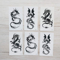 Small dragons Temporary Tattoos Stickers for kids Women Men Girls 6 Sheets, Fake dragon lovely Tattoos Paper Body Sticker Set Party Favors,waterproof and Long Lasting body tattoos by Yesallwas
