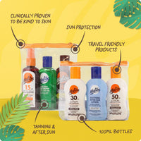 Malibu Sun Travel Essentials with SPF 10 & 20 Sun Cream Protection & After Sun Lotion, Holiday Sun Care, Water Resistant, Multipack, 3 x 100ml