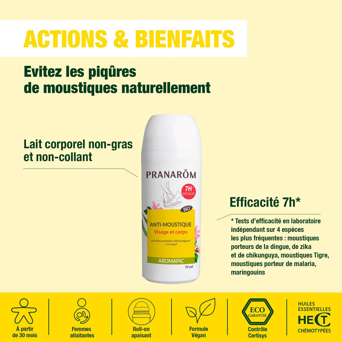 Pranarom Pranarôm Aromapic Anti-Mosquitoes Body Milk 75ml