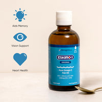 Eskimo-3 Fish Oil Liquid by Metagenics - Source of Omega-3 and Essential Fatty Acids EPA & DHA - Lime, 210ml