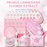 TBeautfave Sakura Skin Care Sets & Kits, Skin Care For Teenage Girls, Skin Care Set For Pamper Teenage Girls Gifts,Facial Kit,Skincare Set,Cleanser,Toner,Serum,Cream,Mud Mask,Eye Mask,Lip Mask,Sleep Mask(24PCS)