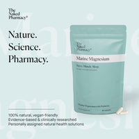 The Naked Pharmacy | Marine Magnesium | Sleep & Nerve/Muscle | Natural Supplements with Prebiotic Baobab | High Strength | No Additives | Vegan | 60 Capsules