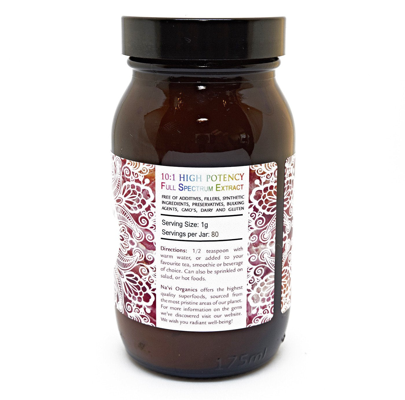 Na'vi Organics Duanwood Reishi Mushroom Extract Powder | Full Spectrum Dual-Extract Reishi Mushroom Supplement | Ideal for Immune Support & Liver Function | Wild-Cultivated Powder - 90g