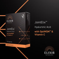 ELIXIR NUTROLOGY Joint Health Support Capsules | Hyaluronic Acid, Vitamin C & OptiMSM | Supports Normal Collagen Formation for Cartilage | Daily Joint & Mobility Nutrition for Adults | 30 Vegan Capsules | UK Made