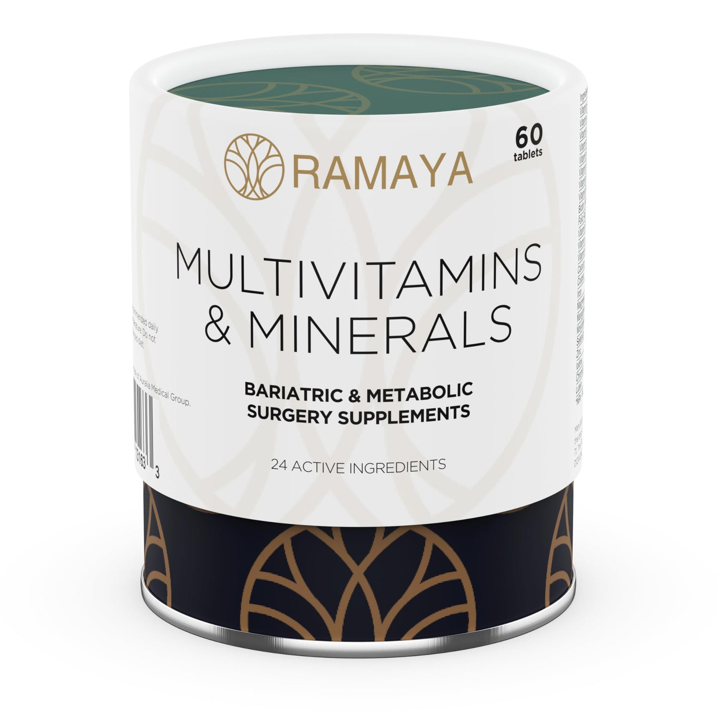 Auralia Medical Group Bariatric Multivitamins with Iron & Calcium + Minerals 1 PER Day Vitamins Gastric Bypass Sleeve Supplements 60 Tablets (2-Month Supply)