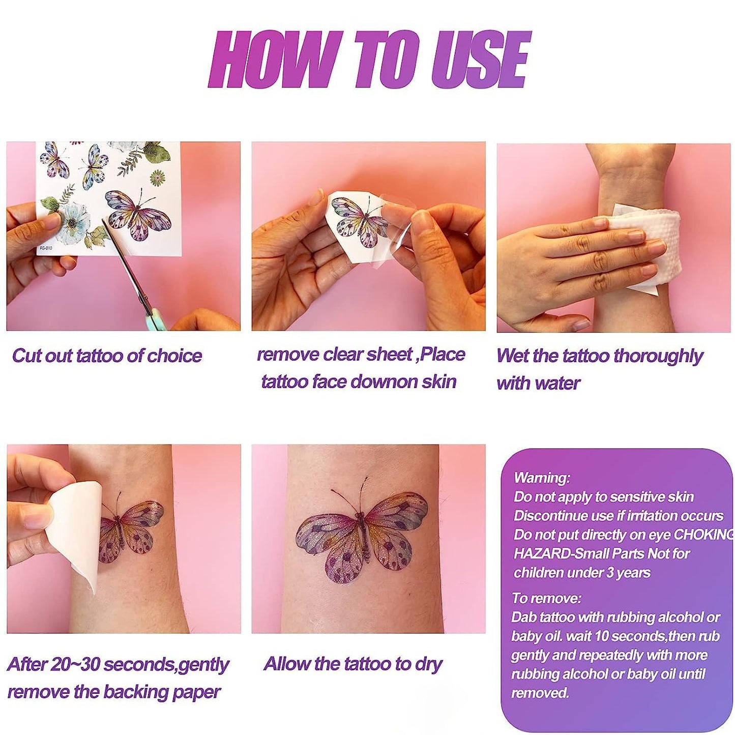 Rosymormor 18 Sheets Glitter Temporary Tattoos for Women Girls, Wings Butterfly Flowers Face Body Shiny Waterproof Stickers Fake Tattoos for Gifts Birthday Party Favors Festival Makeup Halloween