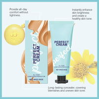 HERBENJOY 2pcs CC Cream Foundation,All-Over Complexion Perfector for Covers Scars & Imperfections,Waterproof Long-Lasting Hydrating Skin Tint Full Coverage Concealer,Covering Corrector Face Concealer Smooth