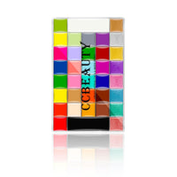 CCbeauty Professional 36 Colours Face Paint Palette,Face Painting Kit,Neon Body Paint,Non-Toxic Oil Based SFX Makeup With Loose Powder,10 Brushes For Halloween Special Effects Costume Cosplay Makeup