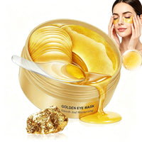 Sathychanpy Under Eye Gel Patches 60Pcs -Collagen Under Eye Patches-24K Gold Eye Mask for Dark Circles,Puffiness,Eye Bags,Reduce Wrinkle Patches, Pure Natural Extract Eye Patch for Men & Women (24K Gold)